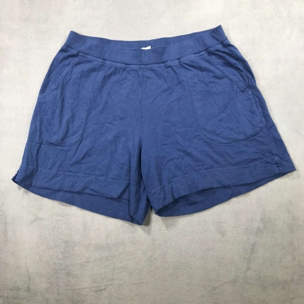 Fresh Produce Shorts Womens 18 Blue Pull On 5" Inseam Classic Beach USA Made